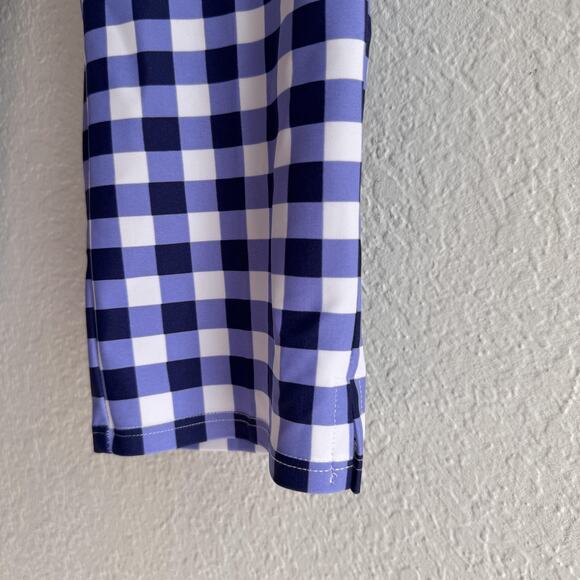 Jude Connally Set Womens Small Gingham Check Top Pants Matching Outfit Blue - Picture 8 of 13